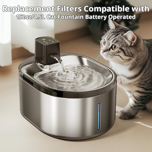 Cat Water Fountain Filter Pet Drinking Fountain Filter & Sponges for 152oz (18 Count)