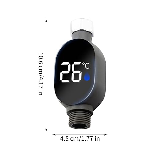 Shower Water Temperature Monitor - Real Time Visual Monitoring, LED Digital Display, Smart Water Temperature Indicator for Kids Bath, Safe Bathroom Accessory for Home Dormitory Hotel Apartment