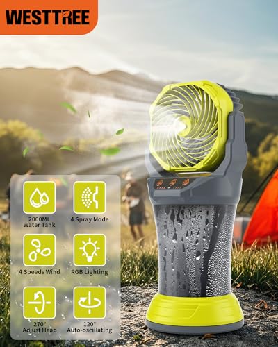 Portable Misting Fan with 30000mAh Battery Fan