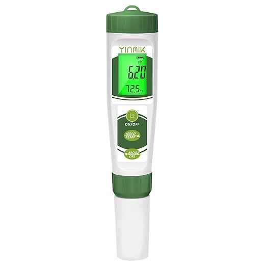 Hydroponic ppm pH Monitor, WiFi 6 in 1 pH EC Meter for Hydroponics Growing System,Continuous Monitoring pH PPM EC CF Humidity Temp of DWC Grow System Water Reservoir Tank Aeroponic Garden Aquarium...
