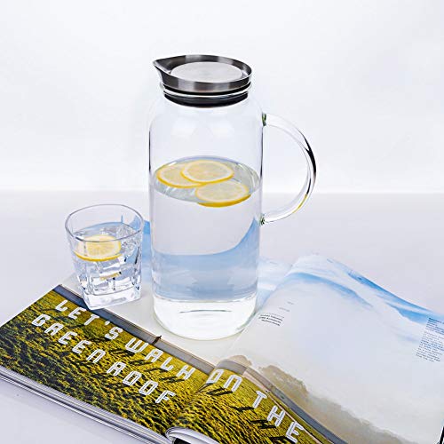 68 Ounces Glass Pitcher with Lid