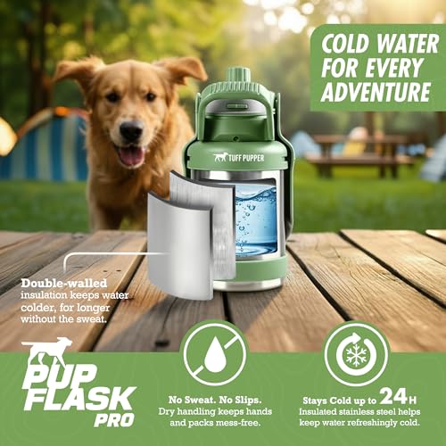 PupFlask Pro Portable Insulated Dog Water Bottle (50 Fl Oz)