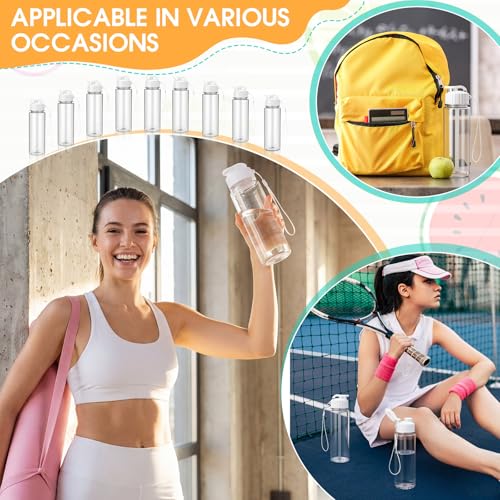 72 Pcs 17 Oz Plastic Water Bottles Bulk Sports (72 Count)