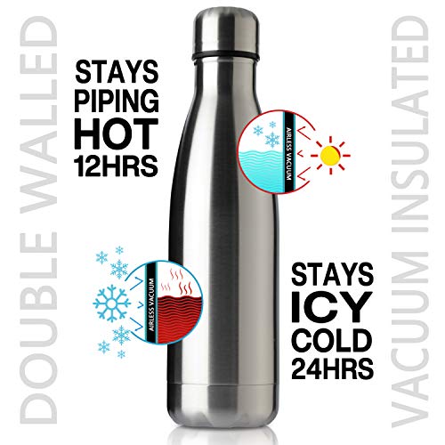 17oz Sport Water Bottle Vacuum Insulated Stainless Steel Leak