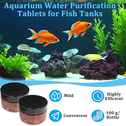 Aquarium Water Purification Tablets for Fish Tanks (100 Count)