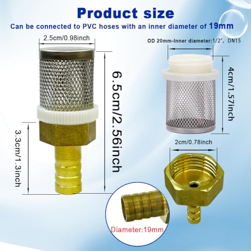 19mm Inline Strainers Filter Copper Tube Joint 19mm Diameter Hose Connection