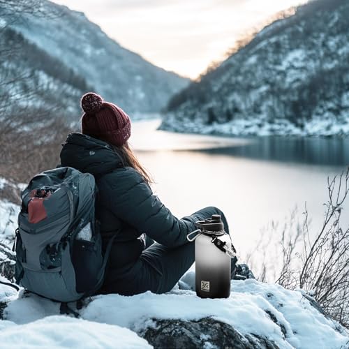 Insulated Water Bottle with Portable Carrier Bag for Outdoor 64 oz