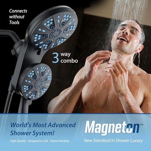 Magneton 48 Mode High Pressure Rain & Handheld Shower Head Combo