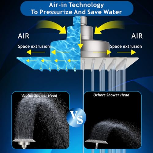 Rain Shower Head with Filtered