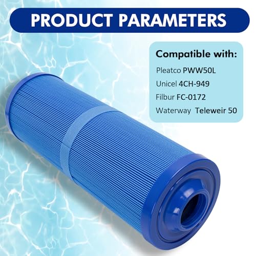 2 Pack 4CH 949 Spa Pool Filter Cartridge Replacement for Pleatco PWW50L
