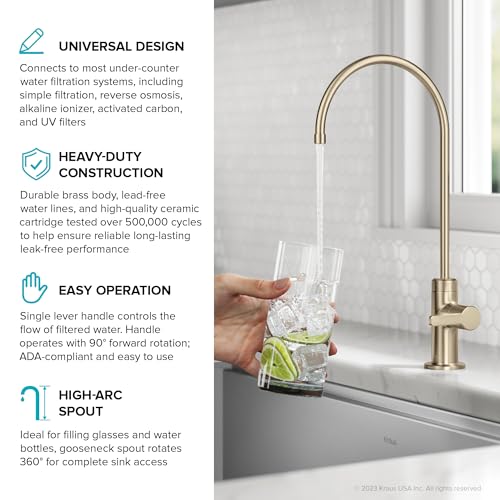 Oletto Single Handle Drinking Water Filter Faucet for or Water Filtration System in Spot