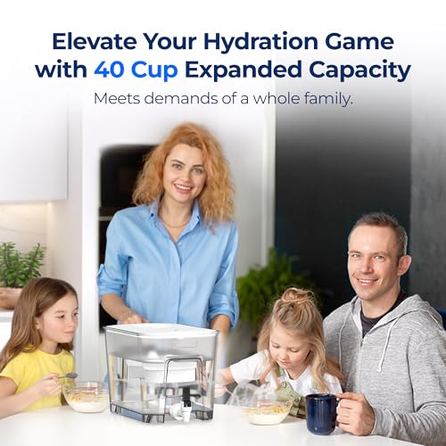 WFD-22L-DF Water Filter Dispenser, 40-Cup Water Purifier, White