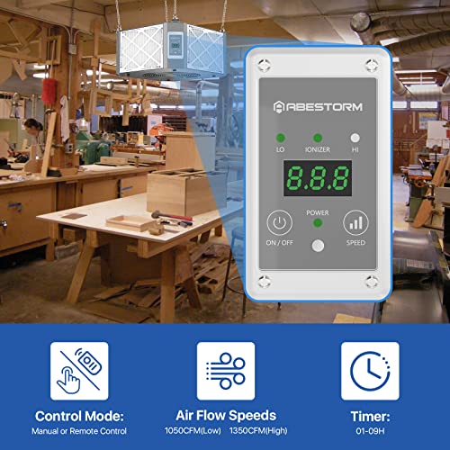 360 Degree Intake Air Filtration System for Woodworking (1350 CFM)