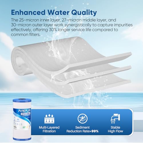 AP810 Whole House Grooved Sediment Water Filter (3 Count)