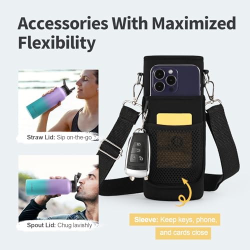 40 oz Insulated Water Bottle with Straw