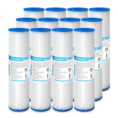 5 Micron 10"x2.5" Pleated Sediment Water Filter (12 Count)