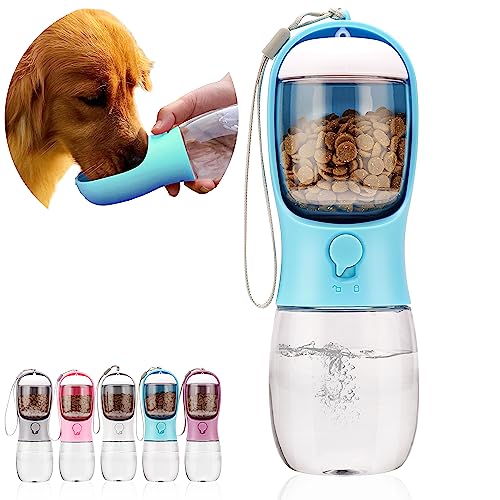 Dog Water Bottle with Food Container