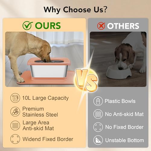 10L Stainless Steel Dog Water Bowl