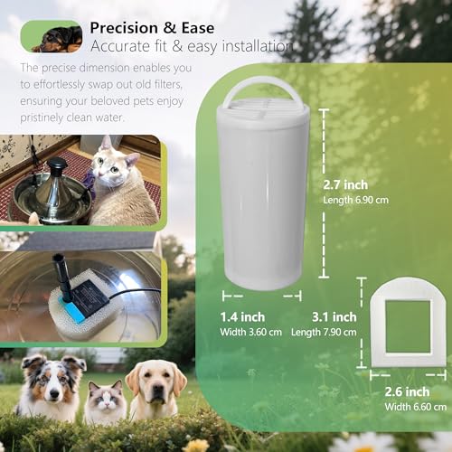 4+4 Packs Premium Cat and Dog Water Fountain Carbon Filters (8 Count)