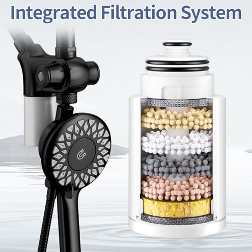 Filtered Rain Shower Head with Handheld Spray Combo