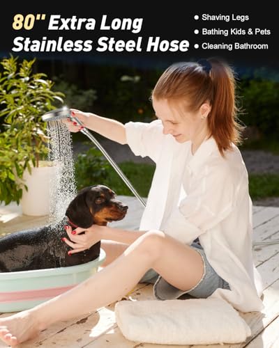 High Pressure Handheld Shower Head with Hose