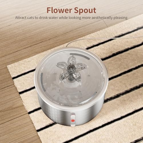 Stainless Steel Cat Water Fountain (68 Fl Oz)