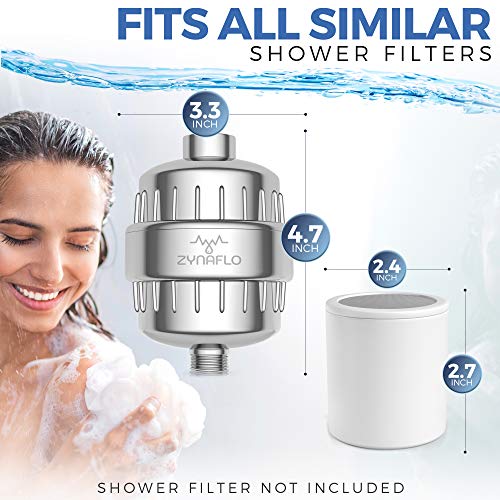 4 Pack] ZYNAFLO Shower Filter Replacement Cartridge (4 Count)