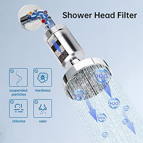 5 stage Shower Filter Reduces Chlorine Odor Rust