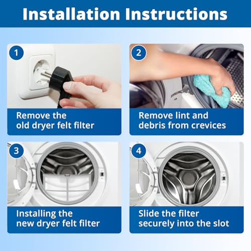 W10859086 Dryer Lint Screen Filter Replacement for Whirlpool Maytag Kenmore