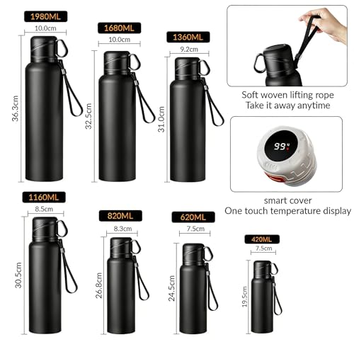 Double wall vacuum Leakproof stainless steel wide mouth insulated water bottle;tea tumbler with infuser