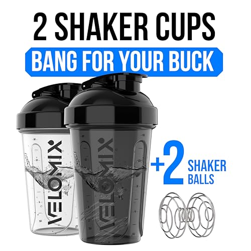 2 Pack 20oz Protein Shaker Bottle for Protein Mixes (2 Count)