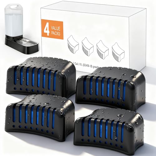 4 Pack Replacement Filters for D2416B Automatic Dog Water Bowl Dispenser (4 Count)