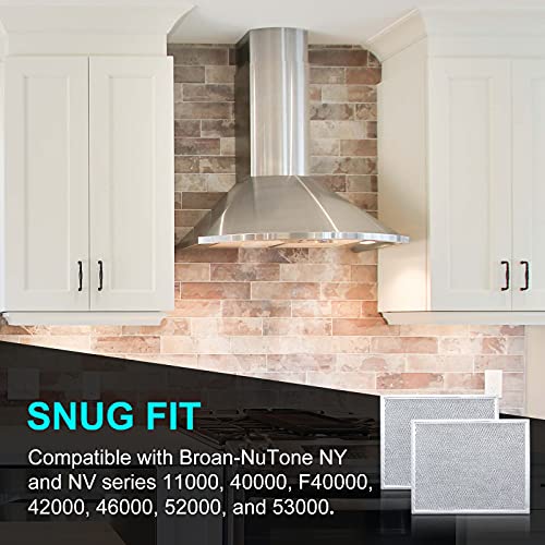 97006931 Range Hood Grease Filter 10.5 x 8.75 inch for Broan Nuton BP29 NY NV Series Aluminum Filter Replacement (4 Count)