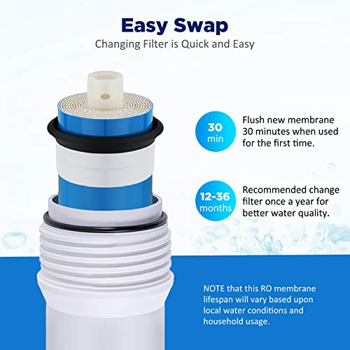NSF ANSI 58 Certified 36 GPD Reverse Osmosis Membrane (25 Count)