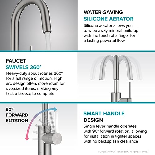 Oletto Single Handle Kitchen Bar Faucet in Chrome Finish