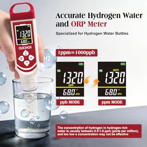 7-in-1 Pool pH Salt Tester H2/ORP/pH/TDS/EC/Saltwater Quality Meter