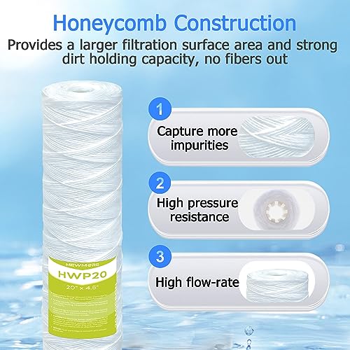 20 Micron Whole House Water Filter Cartridge (6 Count)
