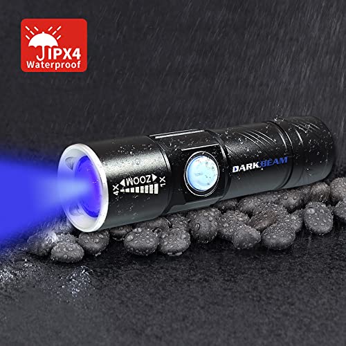 UV 365nm Light Rechargeable Flashlight Blacklight Wood's Lamp Mini