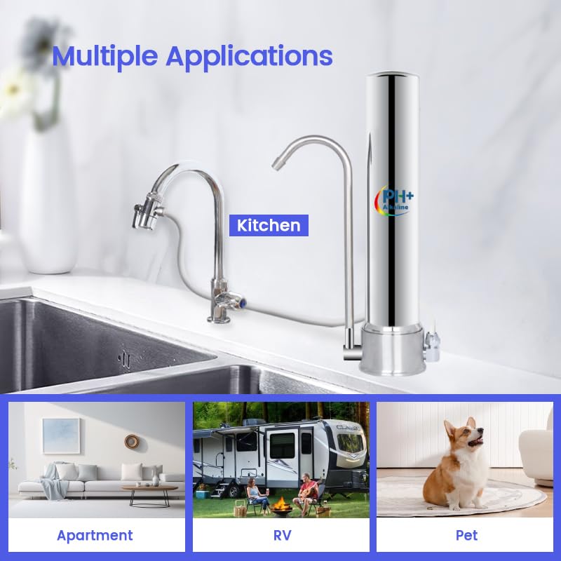 Satinless Steel Countertop Water Filter System