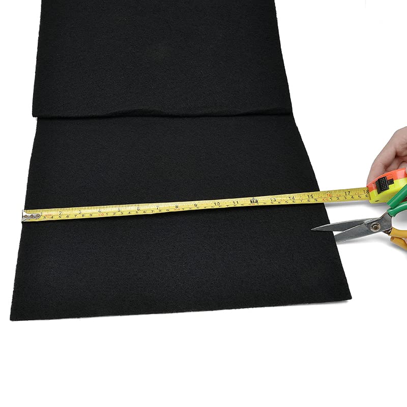 Cut-to-Fit Activated Carbon Filter Sheet Charcoal Air Vent Filters Pad Black Range Hood AC Replacement Fabric Filter 2 Pack 16" x 48" x 0.125" (2 Count)