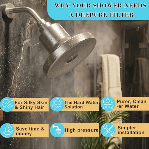 Filtered Shower Head Set with 2 Cartridges