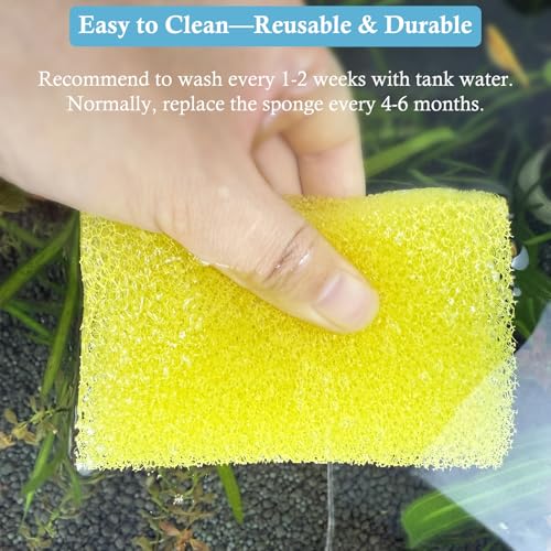 4PCS Aquarium Filter Sponge Replacement for 15W