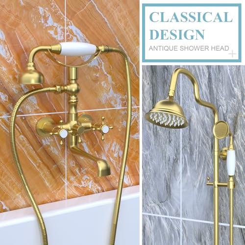 Vintage Handheld Shower Head with 59" Flexible Hose