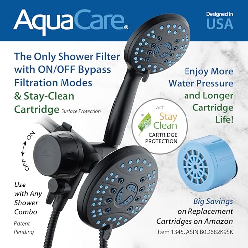 Combo Shower Head Water Filter with Built