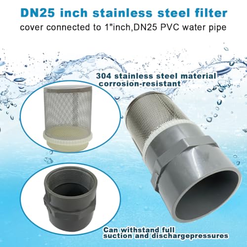 1 inch Stainless Steel Filter Cover Connected to 1 inch