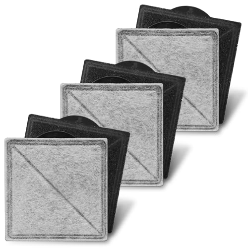 Cat Water Fountain Replacement Charcoal Filter Square (6 Count)