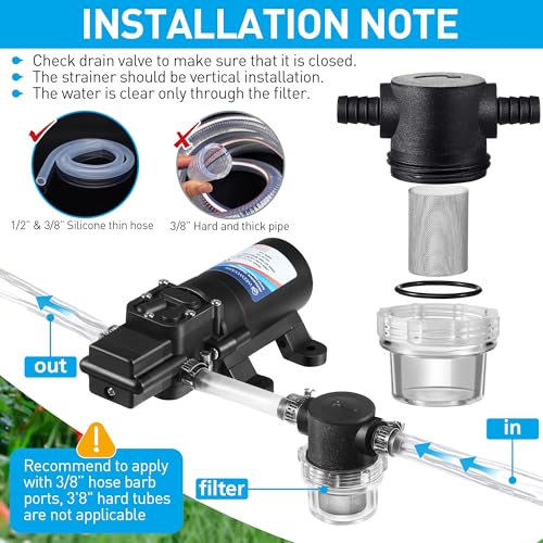2 Pieces Water Pump Strainer 3 (5 Count)