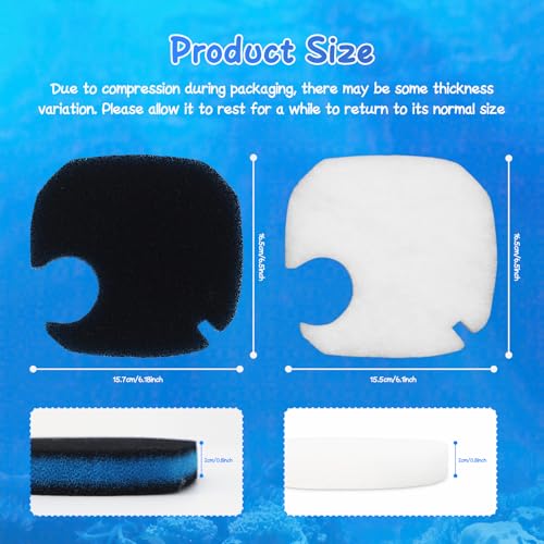 12 Pcs Canister Filter Pads Compatible with PONDFORSE 172 (12 Count)
