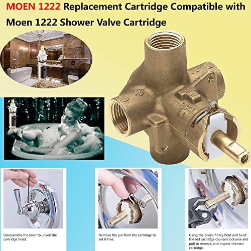 M1222 Replacement Cartridge Compatible with moen1222 Shower Cartridge