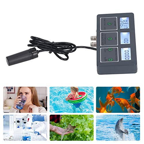 8 in 1 Water Quality Monitor S.G EC Salt ORP CF Temp Multi Parameter Wall Mount Water Quality Tester for Aquarium Hydroponics Laboratories
